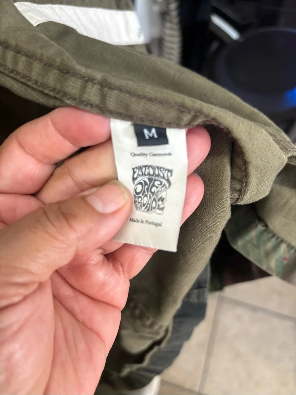Men's Lightweight Camo Shirt Jacket - Olive Green